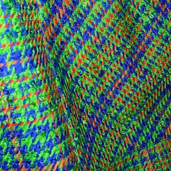 🎉🎉HOST PIC🎉🎊Vintage Christian Dior Tweed Houndstooth MultiColor Blazer🔥NWOT - Picture 3 of 13